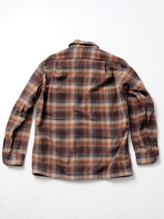 vintage 1960's Pendleton wool plaid button down s… - image 4