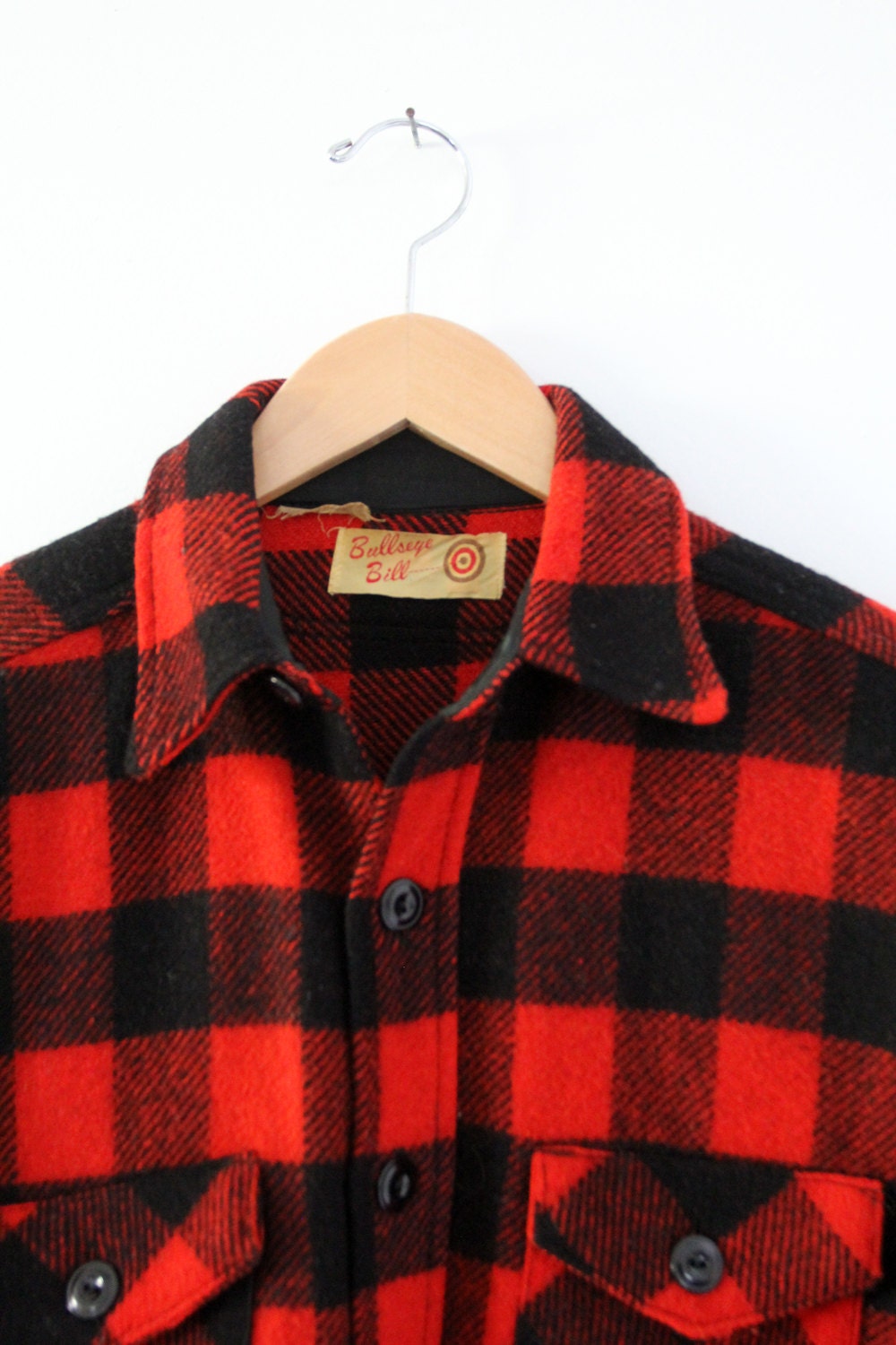 Vintage Plaid Shirt Jacket 1950s Bullseye Bill Hunting Shirt - Etsy
