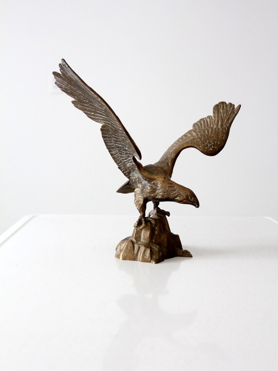 Vintage brass eagle statue Etsy