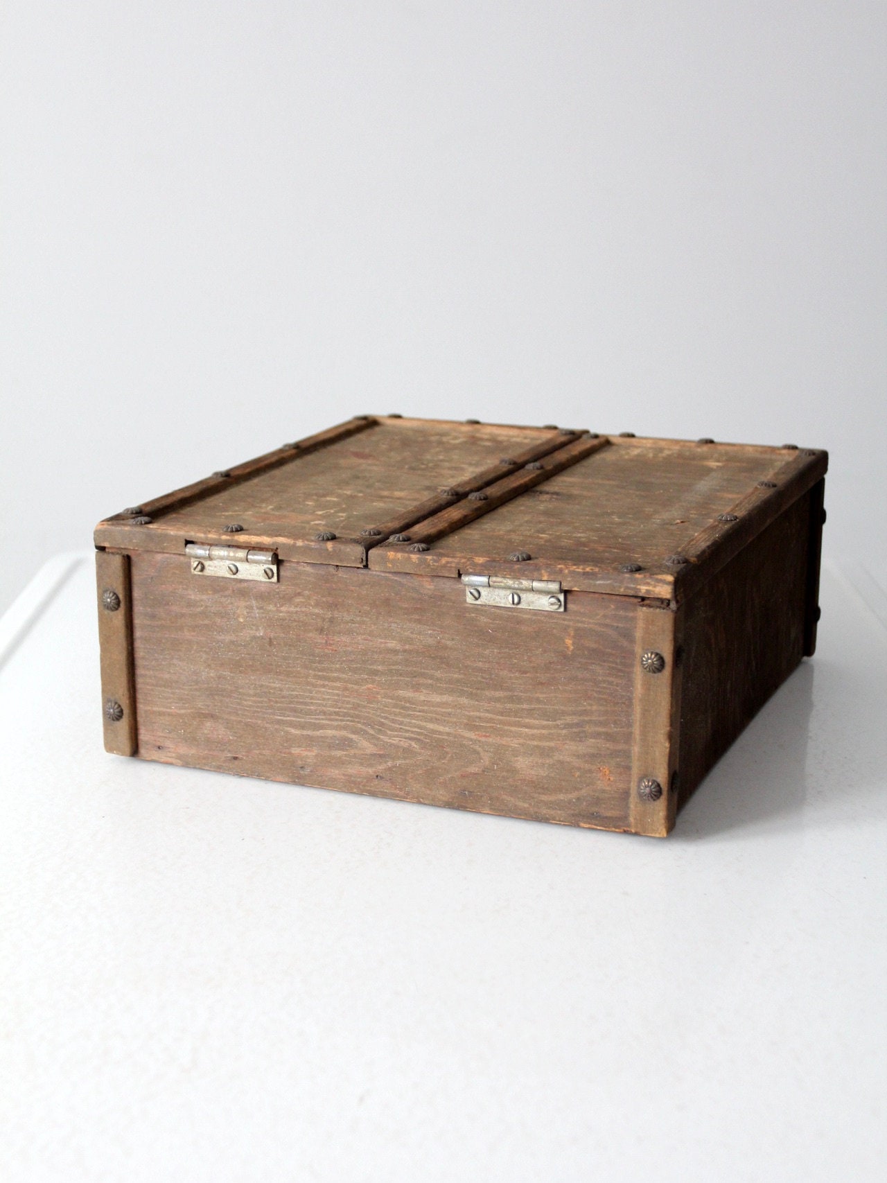 Vintage Wooden Box, Double Door Storage Case Box - Etsy