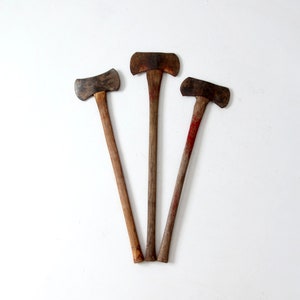 antique axe collection of 3