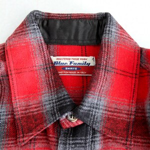 vintage plaid shirt red wool flannel image 3