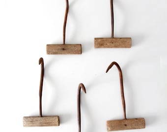 antique hand-forged ice picks | set of 5