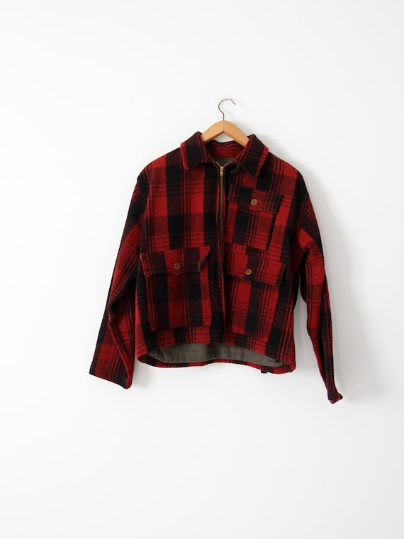 red and black hunting jacket