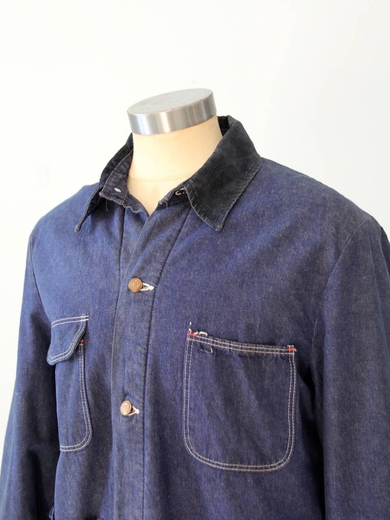 Vintage Wrangler Blanket Lined Denim Work Jacket 1950s Barn Etsy