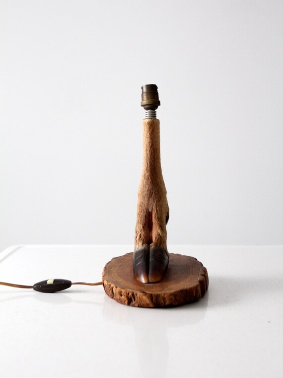 Vintage Hoof Lamp European Mounted Deer Hoof Table Lamp Etsy UK