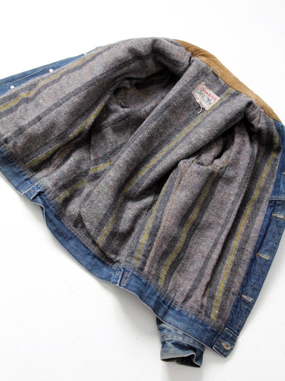 vintage Lee Storm Rider denim jacket blanket lined - image 8