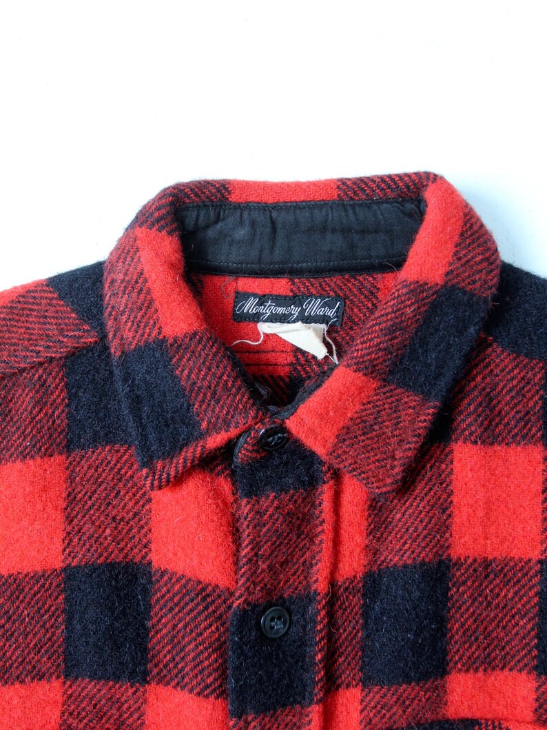 vintage 60s Montgomery Ward buffalo plaid shirt image 5