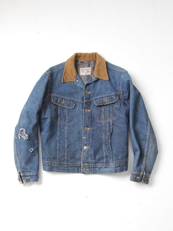 vintage Lee Storm Rider denim jacket blanket lined - image 1