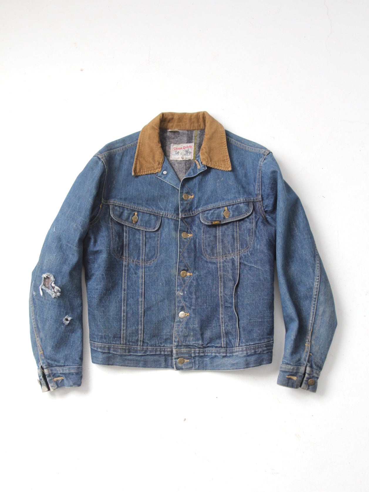 Vintage Lee Storm Rider Denim Jacket Blanket Lined - Etsy