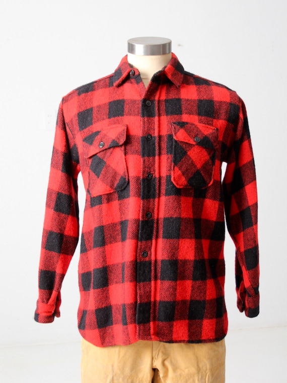 vintage 60s Montgomery Ward buffalo plaid shirt - image 6