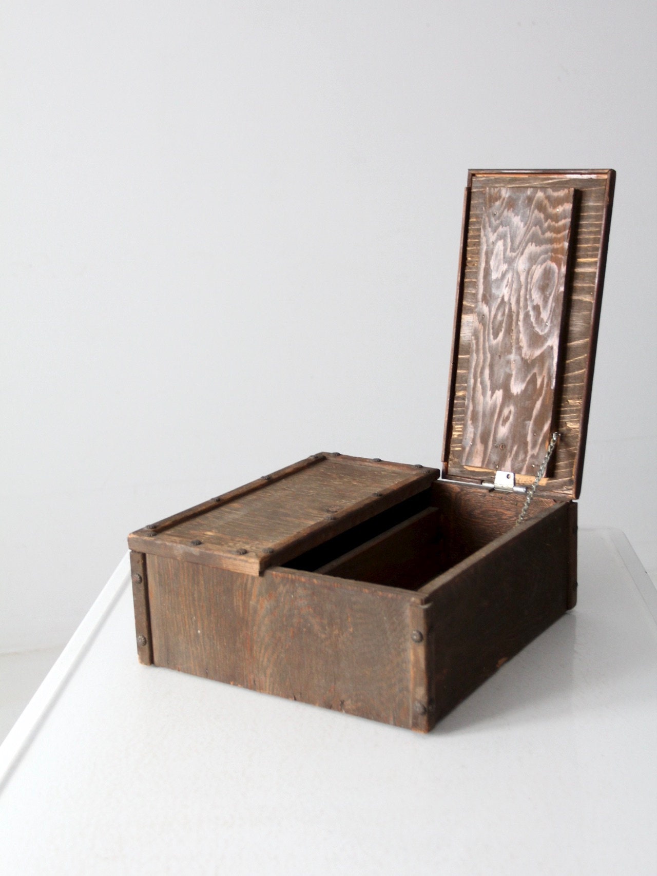Vintage Wooden Box, Double Door Storage Case Box - Etsy