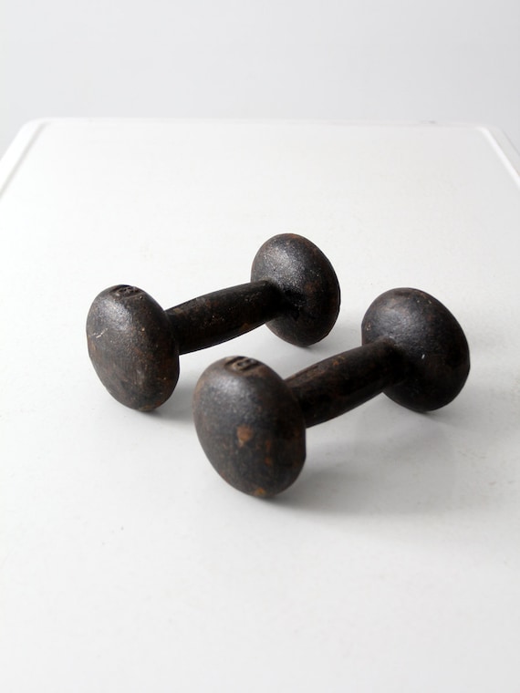Rechthoek verkopen neus Buy Vintage Hand Weights 8 Lb Metal Dumbells Online in India - Etsy