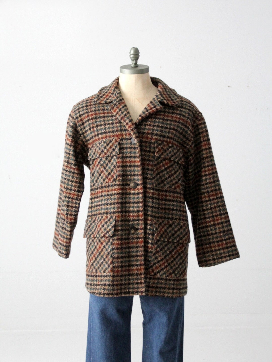 Vintage Woolrich Wool Plaid Coat Canada