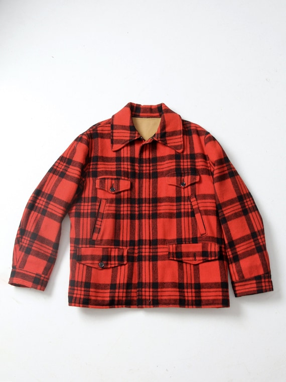 その他ブランド / weather wise/ジャケット/RED/チェック/50s～60s/マッキーノジャケット/CONMARジッフ Vintage Weather Wise Minnesota Woolen Co. Hunting Jacket - Etsy Israel