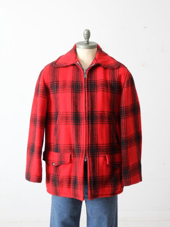 Vintage 50s Penny's Wool Plaid Hunting Coat - Etsy
