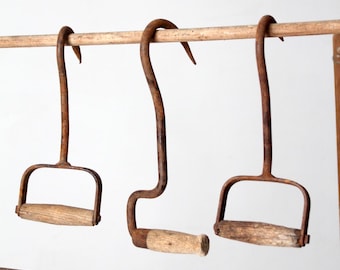 antique ice handling hooks set of 3