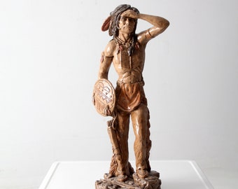 vintage Native American Indian statuary figure
