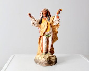 vintage Universal Statuary American Indian chief statue, 1981
