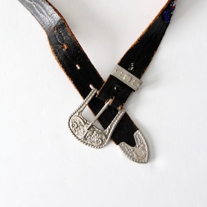 vintage 50s beaded leather belt image 4