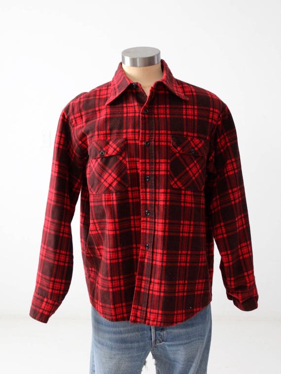 vintage plaid jacket, red and black jacket by Sea… - image 7