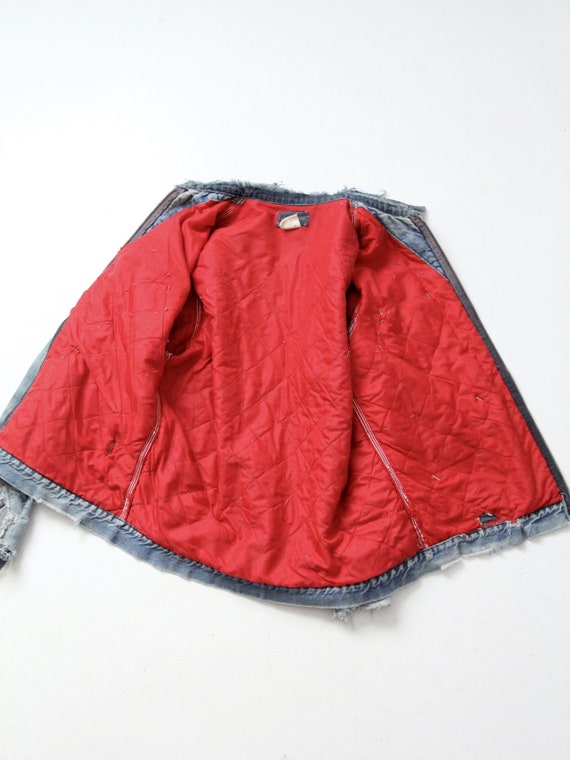 vintage distressed Oshkosh denim work jacket - image 5