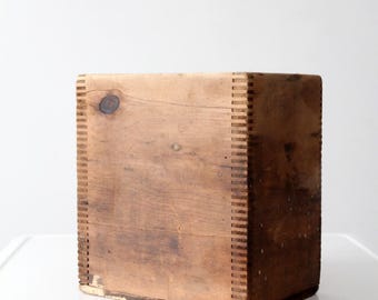 early 20th century primitive wooden storage box