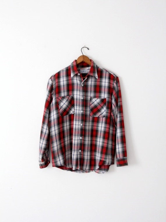 vintage 70s Big Mac plaid work shirt, vintage fla… - image 1