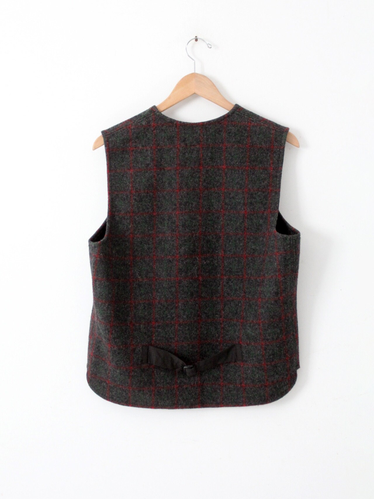 Vintage Johnson Woolen Mills Plaid Vest - Etsy