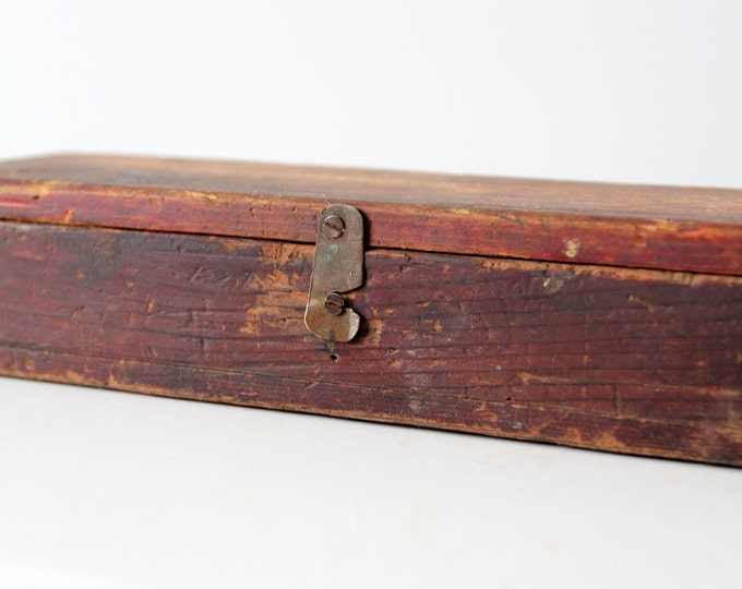 Vintage Wood Box, Small Rustic Holder - Etsy