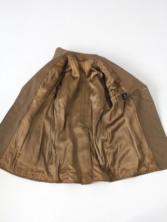 vintage US Army officer coat, WWII Mackinaw wool … - image 8
