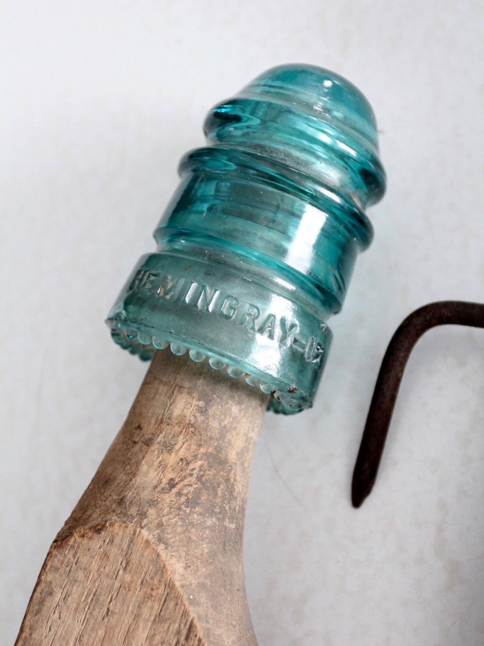 Vintage wood electrical posts with insulators collection of 4 Etsy