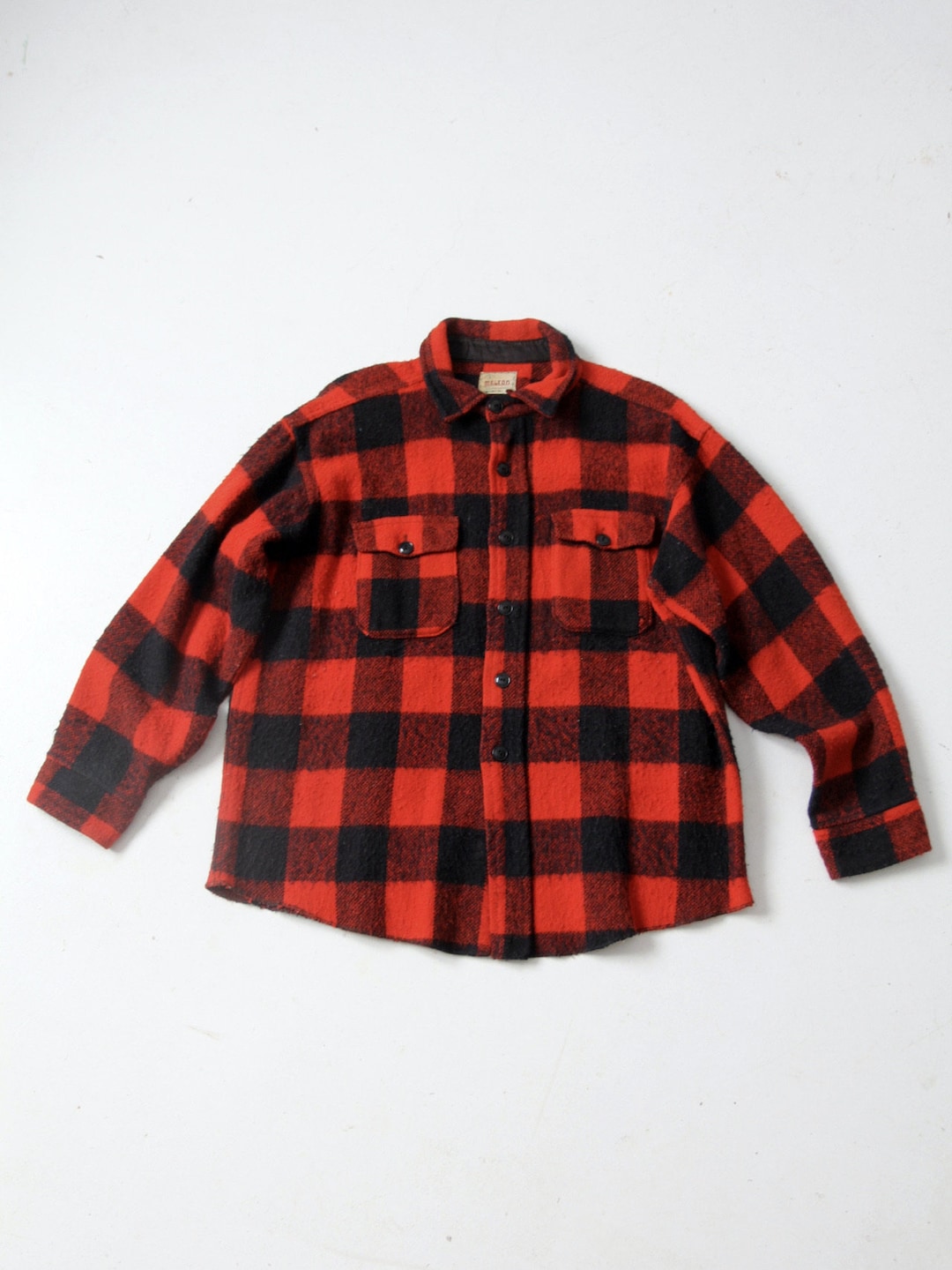 Vintage 50s Melton Wintermaster Plaid Shirt Jac - Etsy 