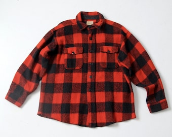 Vintage 70s Melton Buffalo Plaid Wool Jacket Men's Size Medium - Etsy