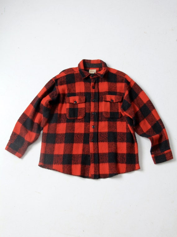 vintage 50s Melton Wintermaster plaid shirt jac