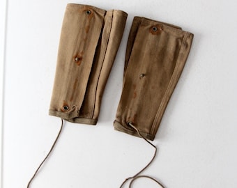 vintage canvas military spats