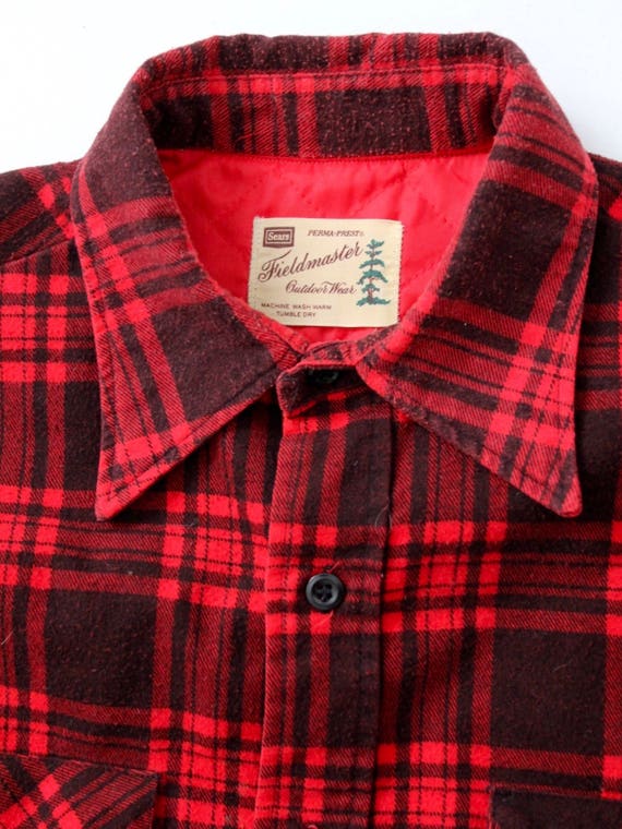 vintage plaid jacket, red and black jacket by Sea… - image 6