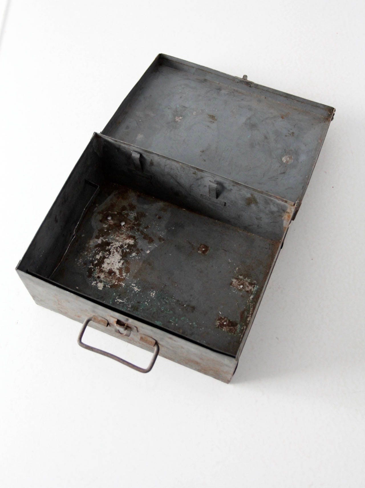 Vintage Metal Box Vintage Storage Case Etsy