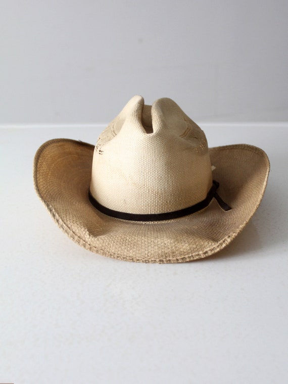 Vintage Rockmount Distressed Straw Cowboy Hat - Etsy display picture 1