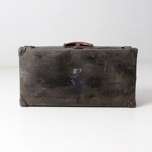 antique black suitcase