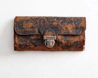 vintage English grooming set with leather case