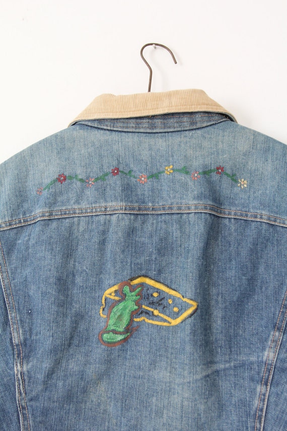 vintage 70s Lee Storm Rider vest,  denim biker ve… - image 4