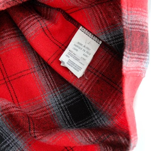 vintage plaid shirt red wool flannel image 4