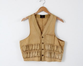 vintage hunting vest,  JC Higgins men's ammunition vest