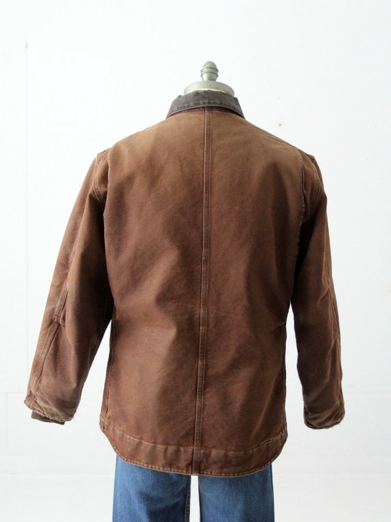 ジャケット・アウター Carhartt Chore Coat Zip Type Made in USA VTG Carhartt USA Duck Canvas XL Chore Coat Jacket Quilt
