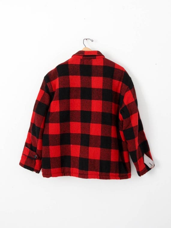 vintage plaid jacket by Brother, red and black pl… - image 2