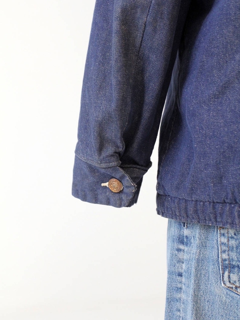 Vintage Wrangler Blanket Lined Denim Work Jacket 1950s Barn Etsy
