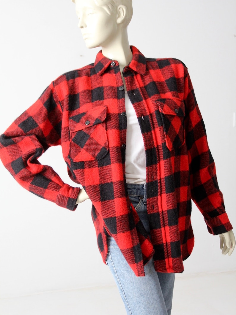 vintage 60s Montgomery Ward buffalo plaid shirt image 8