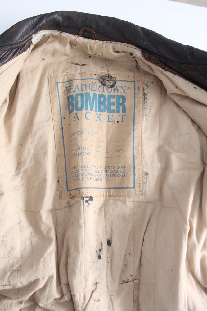 Componeren staart Verschuiving Vintage Bomber Jacket Men's Leather Aviator Jacket - Etsy