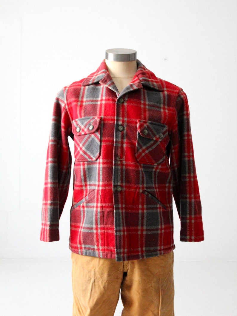 Vintage Chippewa Jacket, 1950s Wool Mackinaw Hunting Coat - Etsy